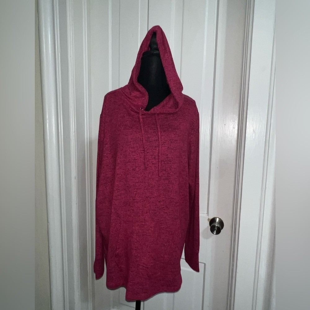 Women's size 2X hooded sweater Ideology Vibrant Knit top heathered soft